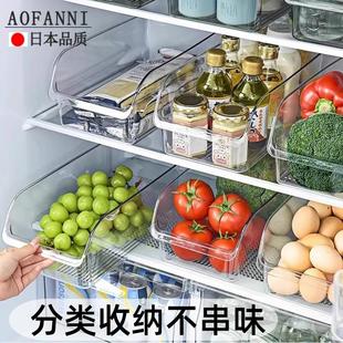 天猫正品 日本冰箱收纳盒家用抽屉整理盒厨房储物盒鸡蛋蔬菜食