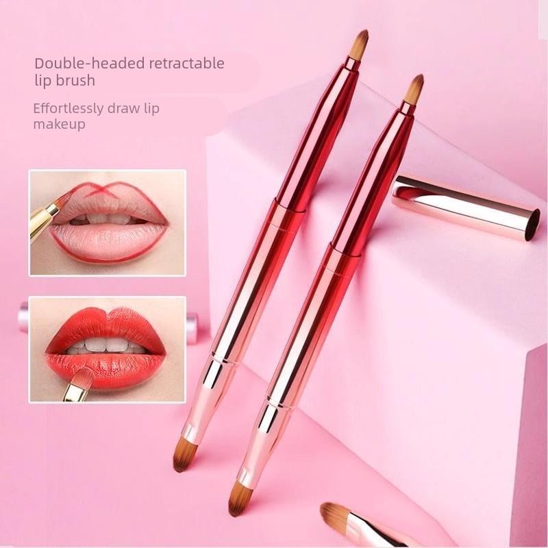 【旗舰店正品】口红刷唇刷便携专业双头专用伸缩化妆师唇线笔涂嘴
