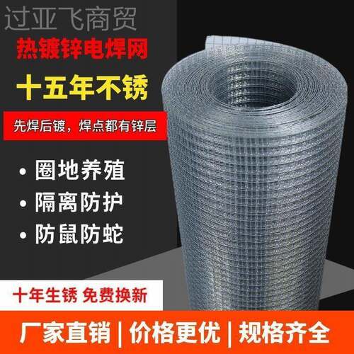 热镀防锈铁丝网围栏养殖网粗加钢丝网锌鸡网护栏拦防护XGL网铁网