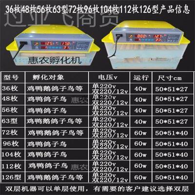 惠农小型抱蛋机家用孵器新款孵化箱热化65141卖促孵设化备销微电