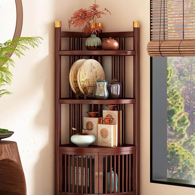 角柜墙角置物架中式边柜客厅多层三角柜非实木花架阳台拐角收纳柜
