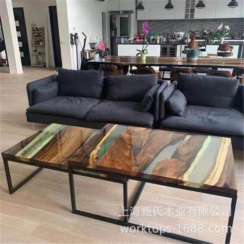 全实木大板桌高档会议桌北欧长条桌学校大型大桌工作台泡茶桌