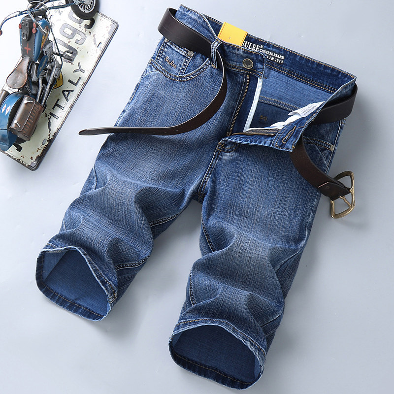 夏季薄款男士牛仔短裤男五分休闲牛仔裤子男直筒宽松马裤5分中裤,男装,牛仔裤,淘宝优惠券,粉丝福利购,淘宝优惠卷