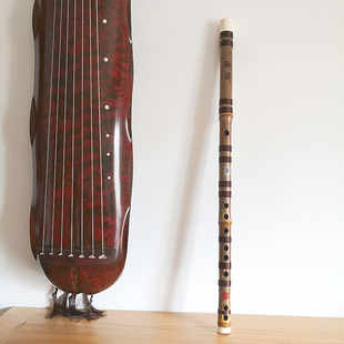 【笛箫定制】袁再彪大漆湘妃竹斑竹专业演奏竹笛吹着恶魔的笛子