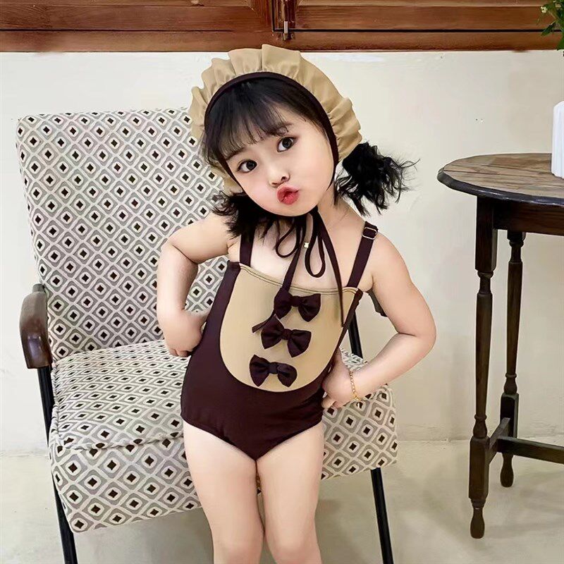 女童泳衣2023新款儿童公主风连体比基尼儿童2泳装3宝宝亲子游泳衣