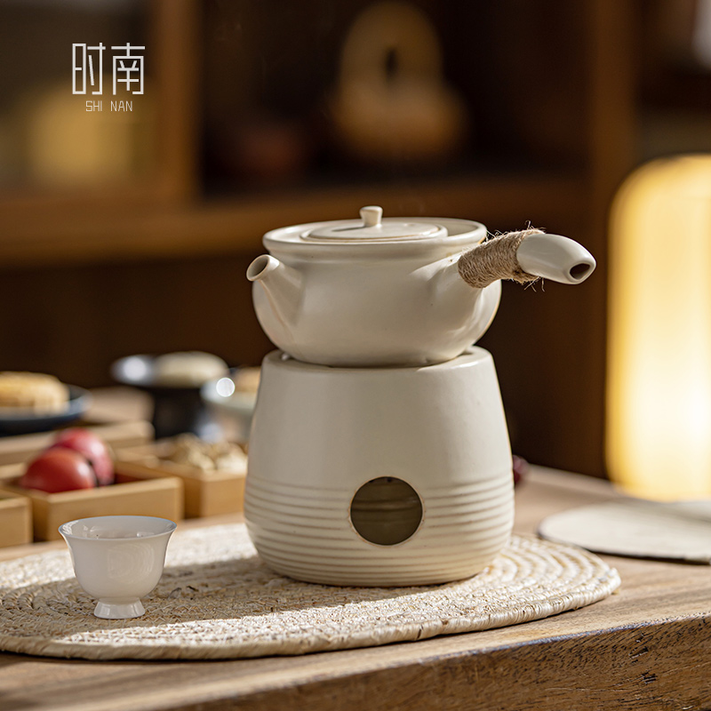 普洱煮茶器白茶黑茶专用侧把煮茶壶陶瓷酒精灯底座罐罐奶茶煮茶炉