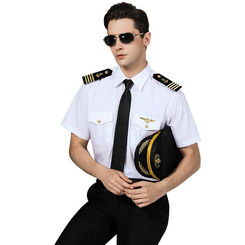 新款海员制服衬衫游轮船员男女工作服KTV酒吧演出服游艇船长制服