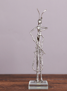 北欧抽象摆件铁艺锌合金蚂蚁乐手乐队摆件 电视柜酒柜家居装饰品