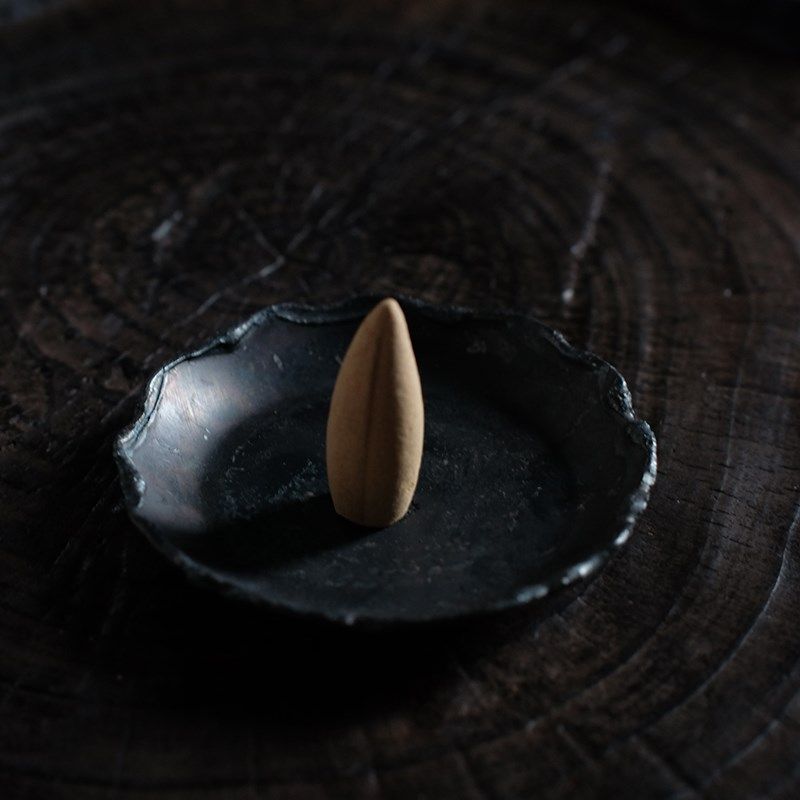 东际器物手工锻造锤铁香托侘寂风香盘线香插底座茶道茶盘杯托盘