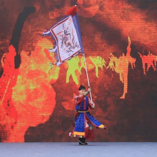 仪仗旗明代军中旗幡汉服舞台展演明朝军队龙旗可调颜色仿古旗帜