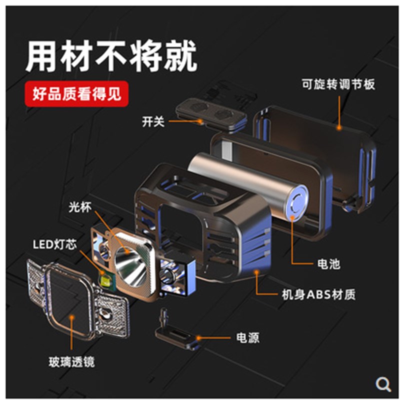 神火HL75-S头灯强光充电超亮夜钓鱼专用头戴式超轻小号手电筒矿灯