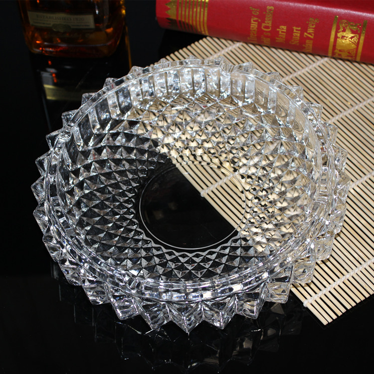 酒吧酒店客厅办公室茶几个性大号烟缸创意欧式水晶玻璃烟灰缸特大
