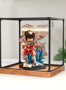 亚克力展示盒适用拼奇86603天马星座星矢模型合金框底防尘收纳盒