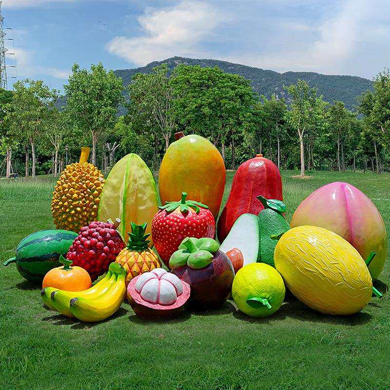 大型户外花园林仿真植物玻璃钢水果蔬菜雕塑草莓果园农场装饰摆件