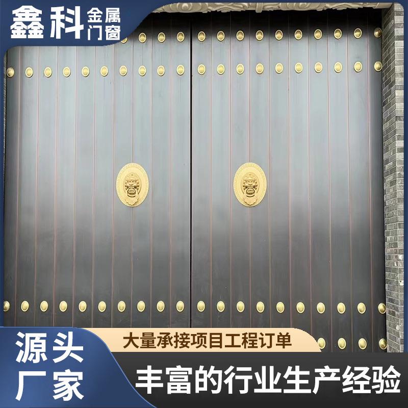 铜门镀铜庭院大门不锈钢镀铜纯铜别墅大门防盗进户门拿图咨询