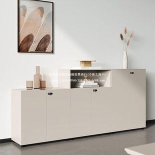 办公室文件柜带密码锁矮柜储物柜木质隔断文件柜子档案资料办公柜