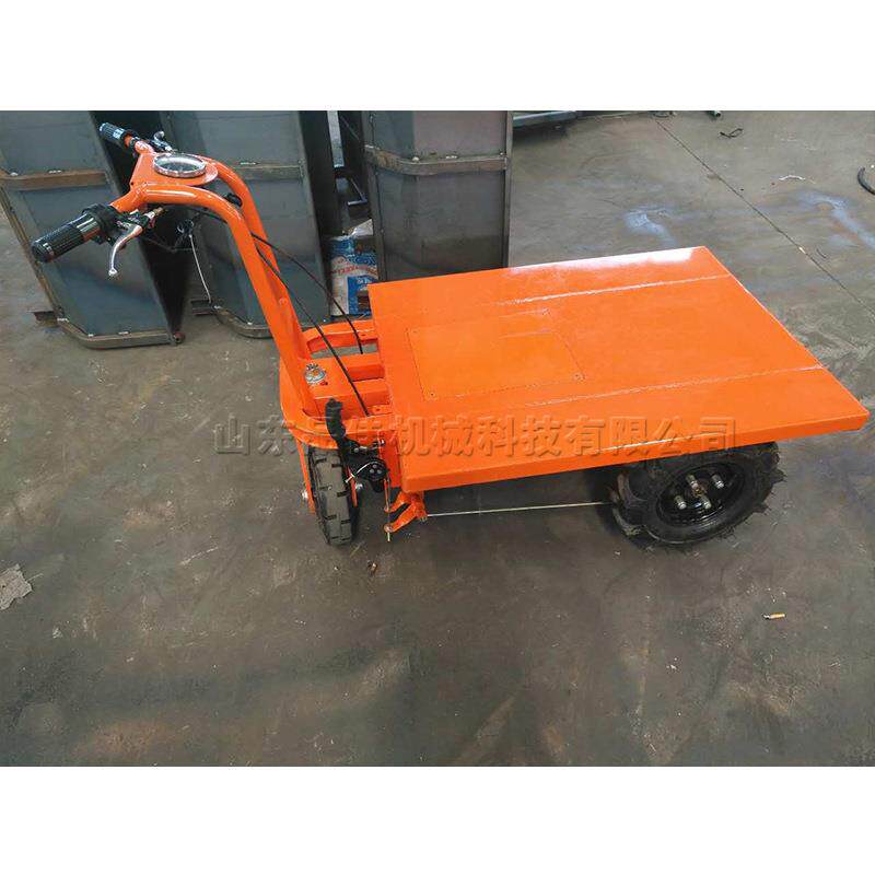 建筑工地电动独轮手推车平板三轮车家用翻斗小推车
