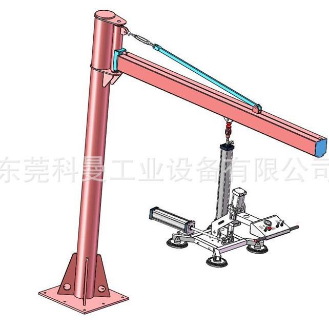 气动双气缸驱动重载钢板石板石材玻璃可自动翻转真空吸吊机吊具