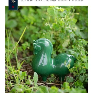创意绿马爱小唐马新客厅办公室茶饰手工艺品