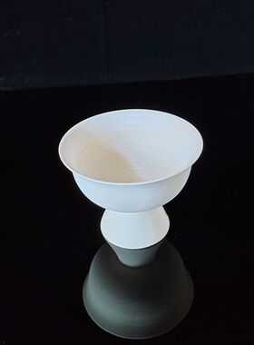 椴木胎大漆胎脱胎漆器生漆木杯漆艺材料底胎漆画木胚 足杯