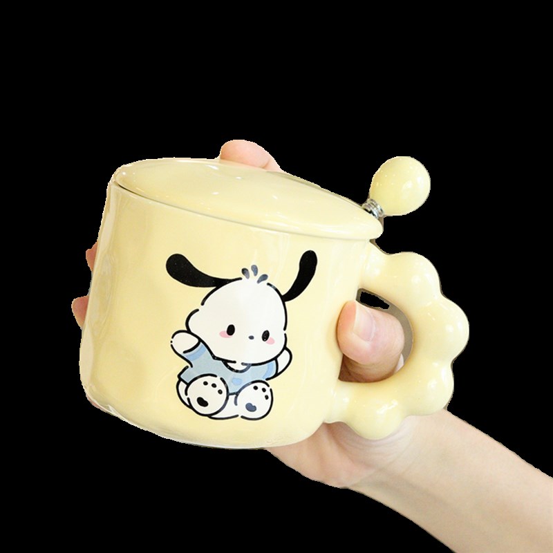 帕恰狗杯子带盖fu陶瓷生日情侣女生可爱送男女朋友姐妹有意义礼品