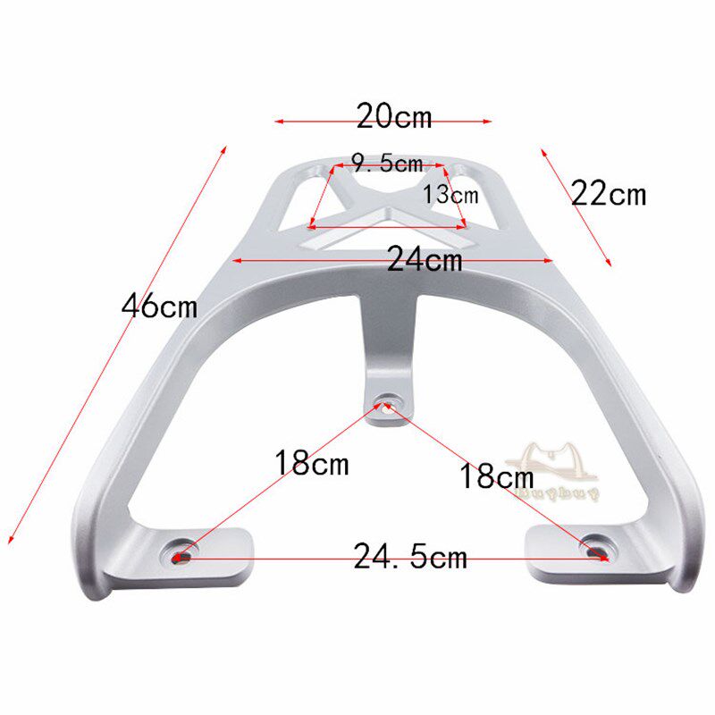 鬼火新深远星空牛改装后尾翼靠背提车扶手铝合金加长货架