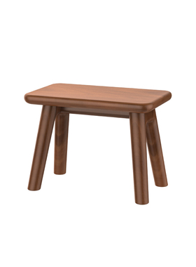 北美实木客厅实用儿童凳换鞋凳燕尾小凳