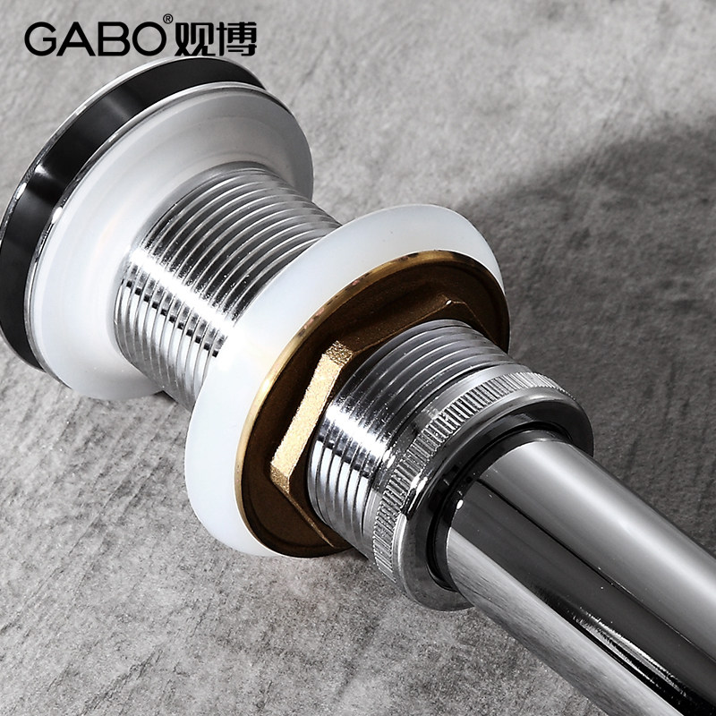 观博GABO卫浴家用面盆弹跳式下水器洗脸盆去水器不带溢水口0060