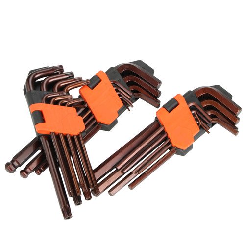 热销速发内六角扳手套装内六方平头球头螺丝刀工S具加硬公制加长