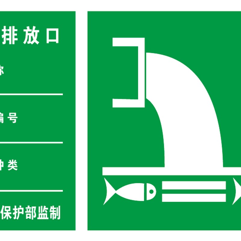 雨水排放口标识牌 污水排放口标志牌铝板安全警示提示牌定制做