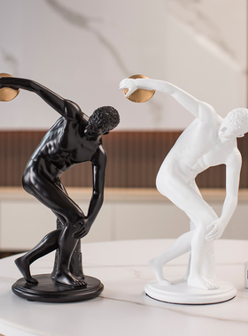 现代艺术人物摆件家居客厅酒柜电视柜装饰品创意门店桌面摆设