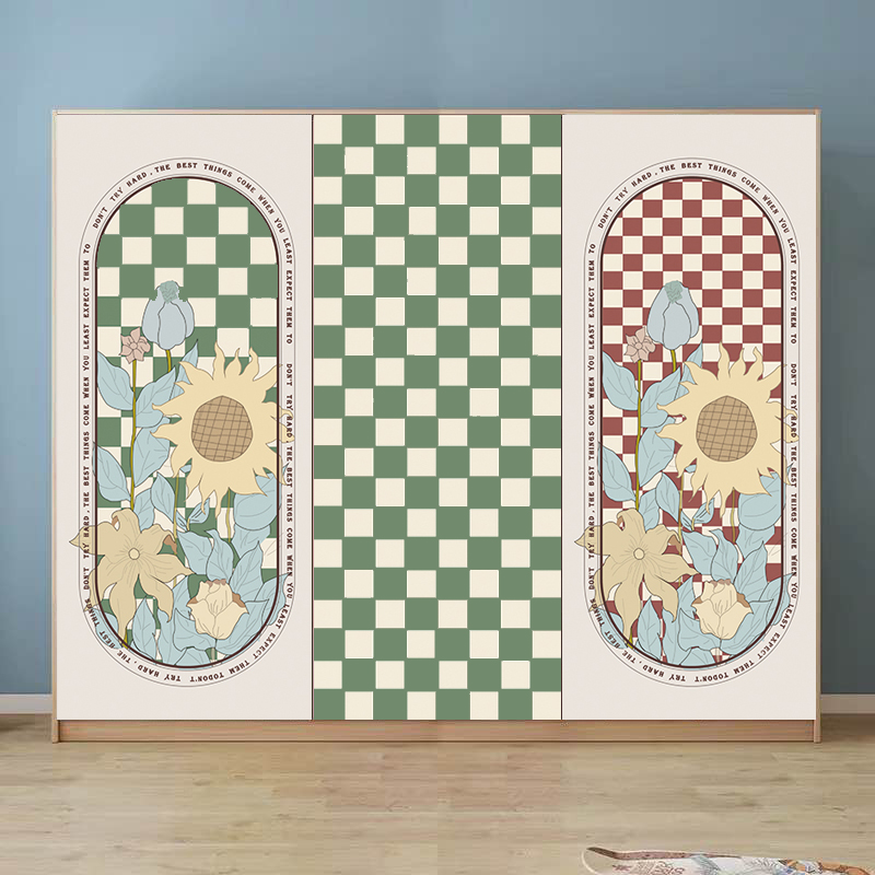 现代门贴纸木门玻璃门翻新整张自粘卧室旧门遮丑防水贴画