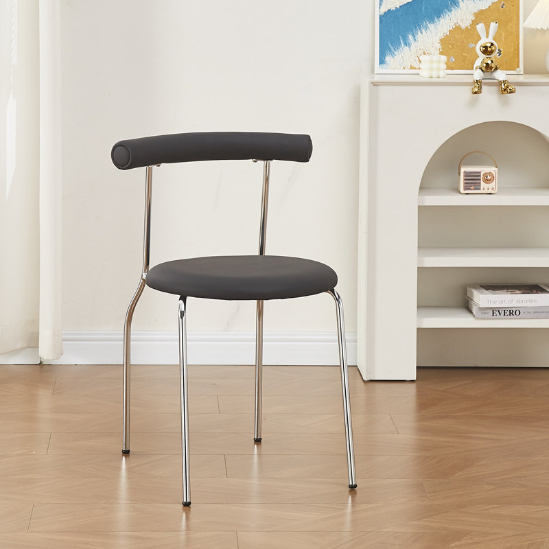 设计师椅子餐桌椅酒店商用饭厅可叠放蛋卷椅法式复古餐椅家用