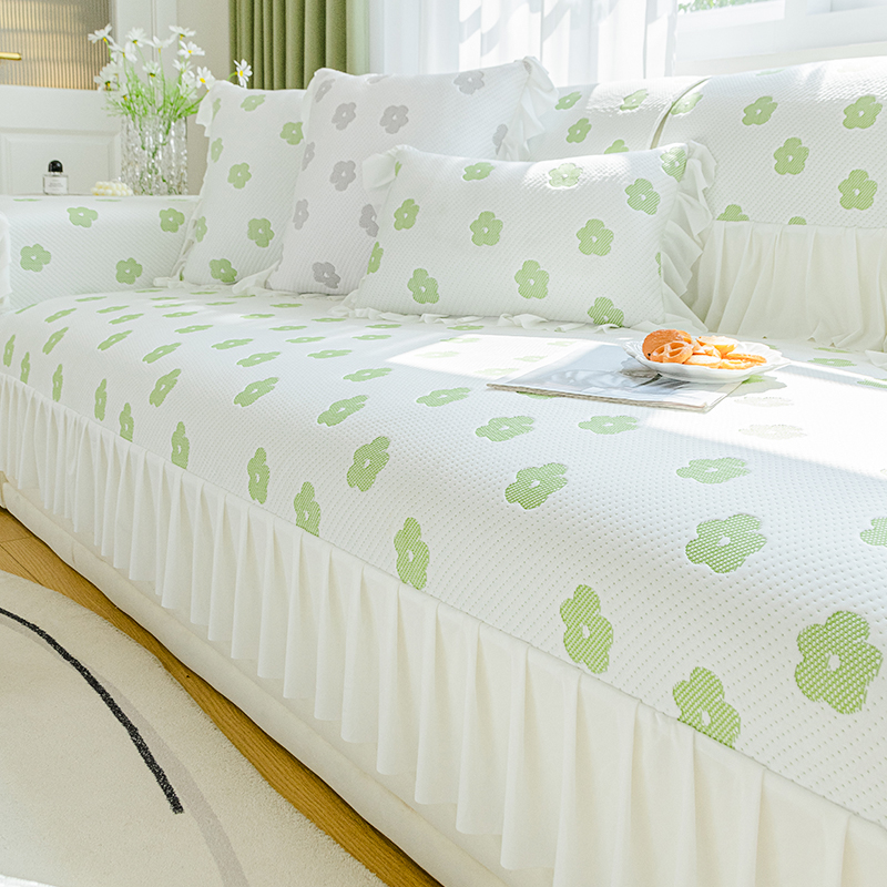 夏天冰丝沙发垫子2023新款夏季沙发垫凉席坐垫皮沙发罩巾盖布