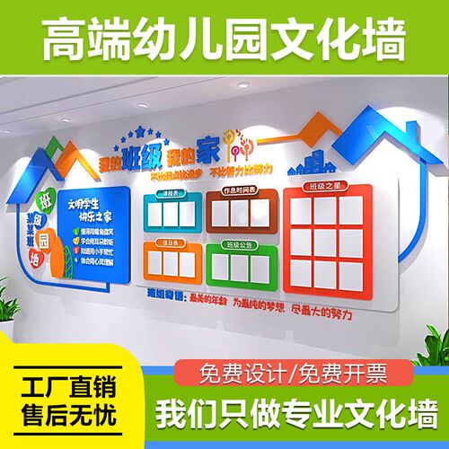 班级园地创意d立体装饰学生风采照片墙面公告栏设计定制