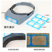 放大镜老阅读珠宝鉴定文玩古币鉴赏雕刻手工用头戴式