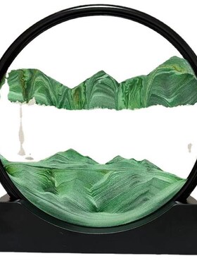 流沙画D创意解压艺术沙漏家居客厅办公室桌面书柜子装饰品