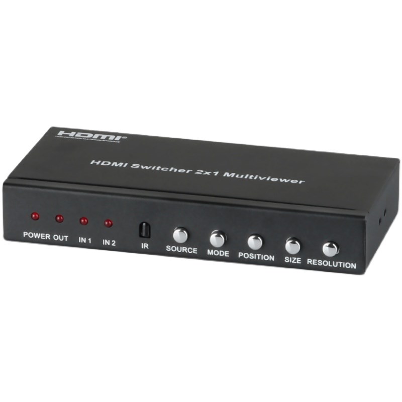 优霆分屏器HDMI无缝切换器2进1出信号PIP画面分割器分辨率转换