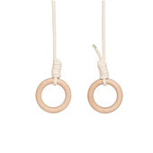 榉木吊环儿童攀爬架木质室内家用手环木圈一对