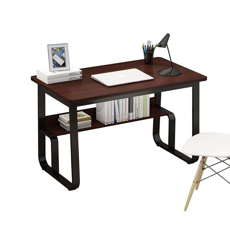 实木书桌书架书柜一体台式儿童卧室家用桌子办公桌电脑桌