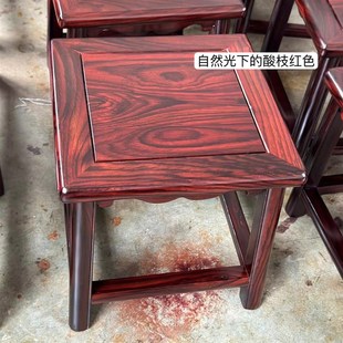 红木阔叶黄檀 小方凳 富贵凳 休闲板凳 客厅茶几实木矮凳