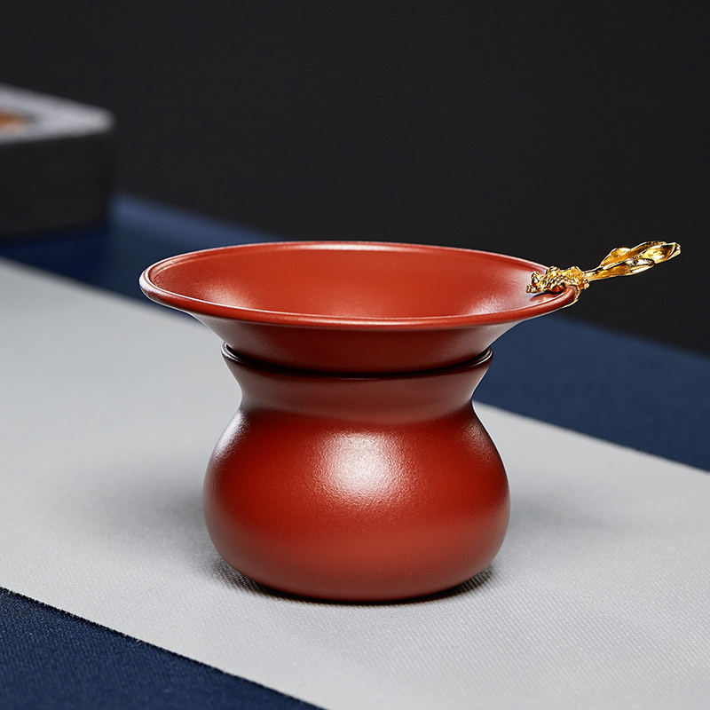 宜兴原矿紫砂茶滤泡茶过滤器茶叶过滤网茶隔分茶器茶漏茶具