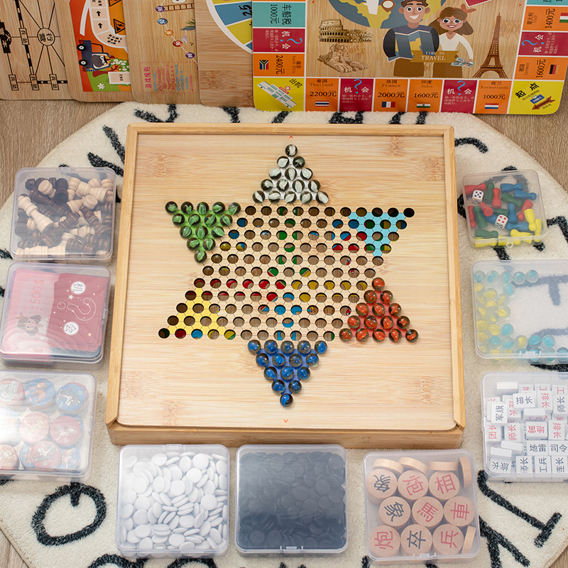 大号大型围棋五子棋跳棋飞行棋儿童早教益智多功能棋类学生玩具