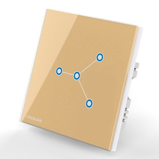 初冠触摸射频遥控关智能家居控制系统型玻璃关博联