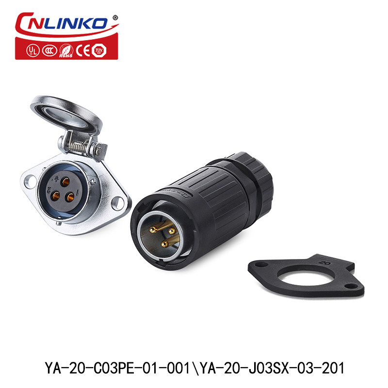 凌科Y2自动翻盖2579芯植物灯路灯防水航空连接器