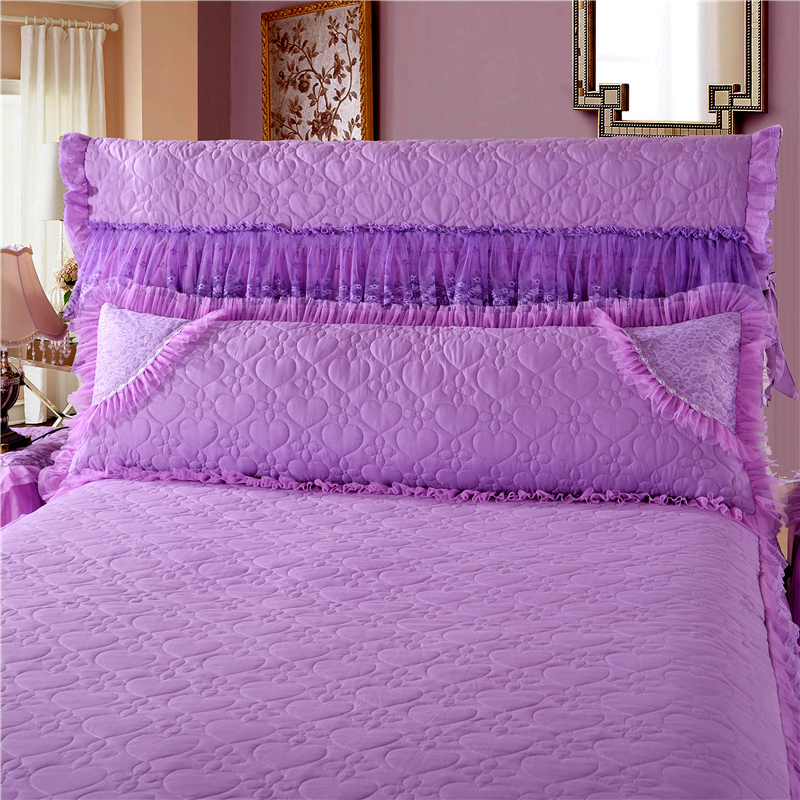 蕾丝花边夹棉加厚双人长枕1.2/1.5/1.8米婚庆单人双人枕头芯