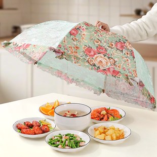 家用饭桌轻奢高级感可折叠四季 盖菜罩2025新款 通用剩菜餐桌菜罩子
