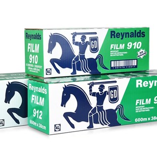 雷诺兹914CF保鲜膜餐饮纸食品专用雷洛兹家商用带切割经济装 大卷