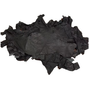 黑色鸵鸟皮边角料真皮箱包皮具手工DIY皮料镶嵌表带面料tzp217