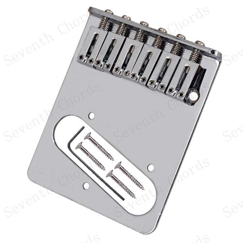 四安装螺丝孔长正平弦码Tele电吉他拉弦板TL琴桥弦桥 底部穿弦 NH